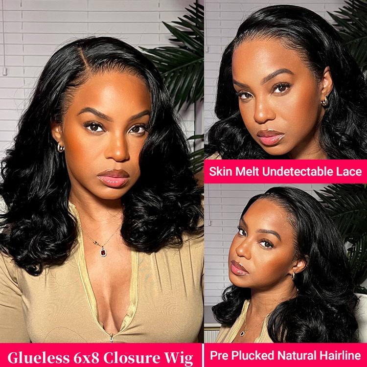 🔥 Final 4 Hours: 49%OFF+ 🔥 Free Shipping:🌸Glueless LayerCut Wig 13x4 Lace Closure Wig Body Wave Pre Cut Pre Bleached Ready Go Wigs🌸